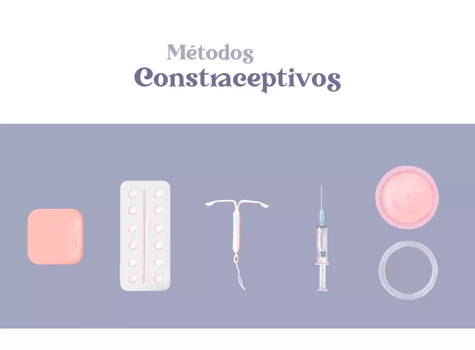 ilustração métodos contraceptivos